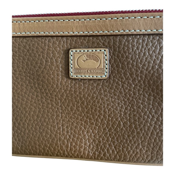 Dooney & Bourke Brown Pebble Leather Wristlet - Picture 3 of 6